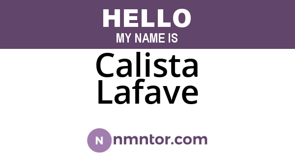 Calista Lafave