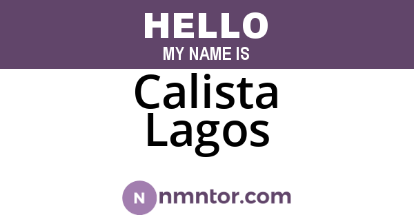 Calista Lagos