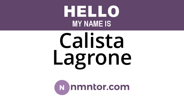 Calista Lagrone