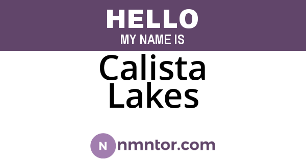 Calista Lakes