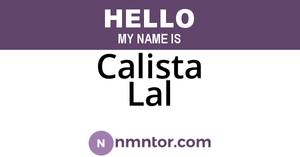 Calista Lal