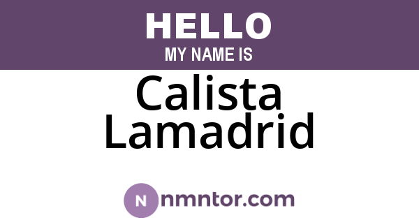 Calista Lamadrid