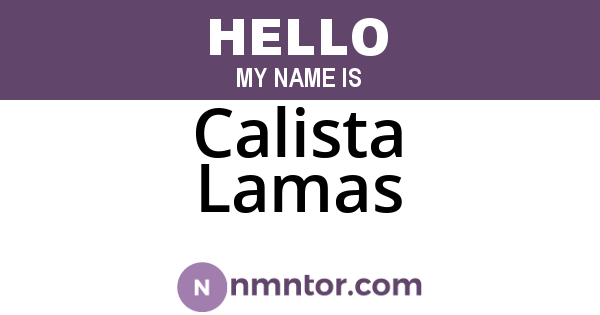 Calista Lamas
