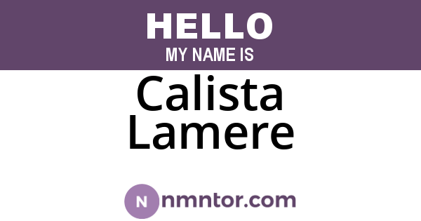 Calista Lamere