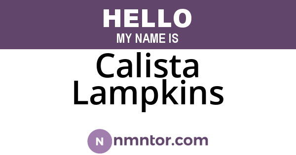 Calista Lampkins