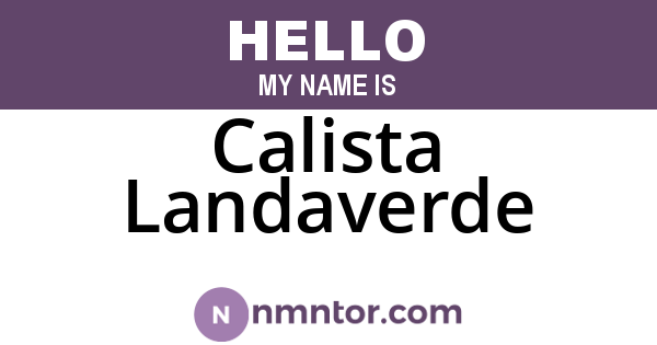 Calista Landaverde