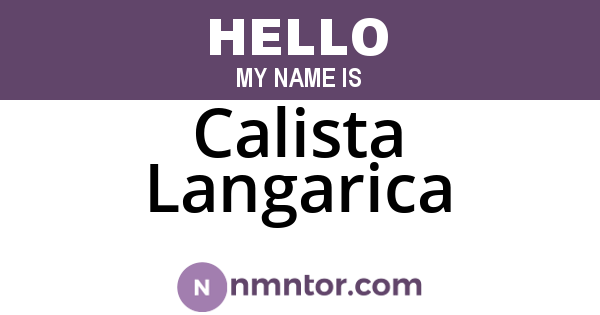 Calista Langarica