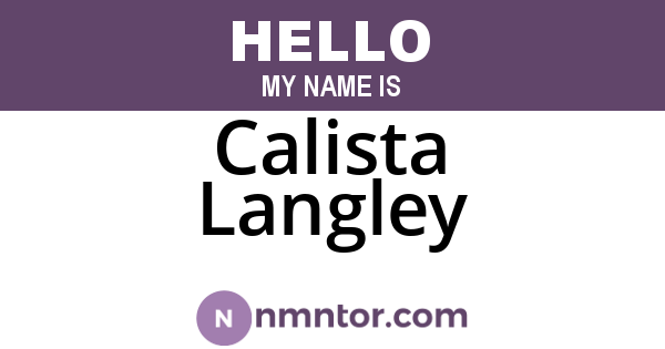 Calista Langley
