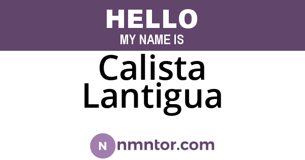 Calista Lantigua