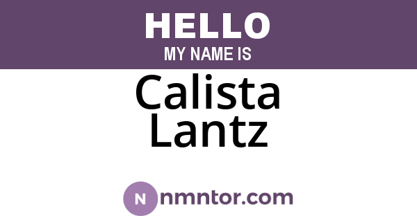 Calista Lantz