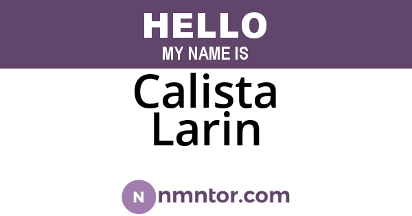 Calista Larin
