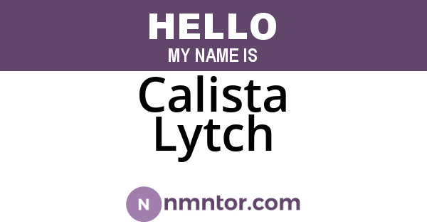 Calista Lytch