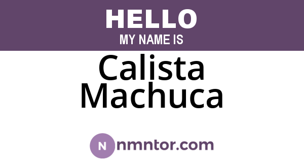 Calista Machuca