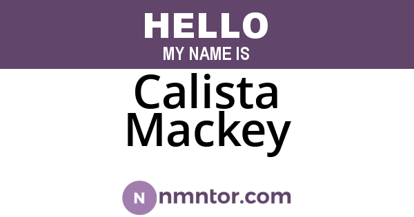 Calista Mackey
