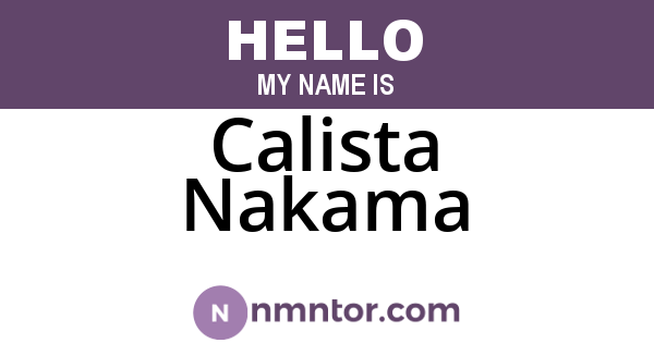 Calista Nakama