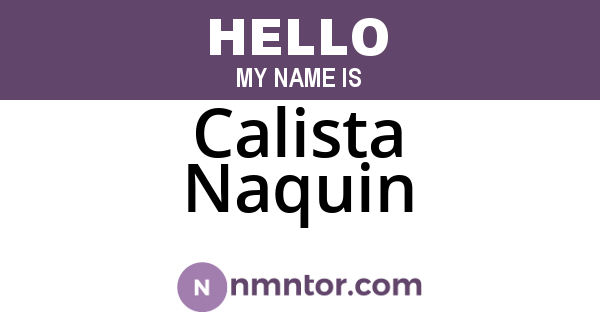 Calista Naquin