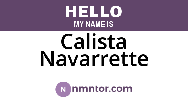 Calista Navarrette