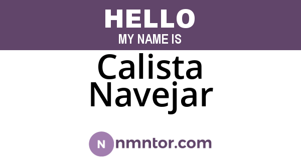 Calista Navejar