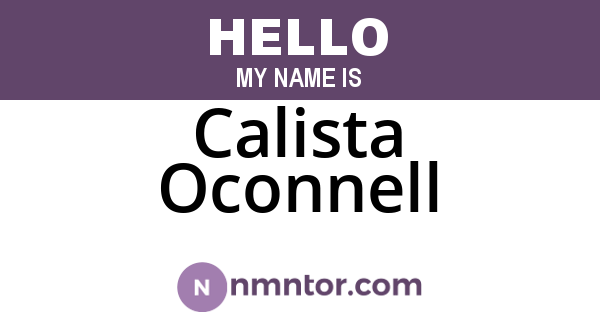 Calista Oconnell