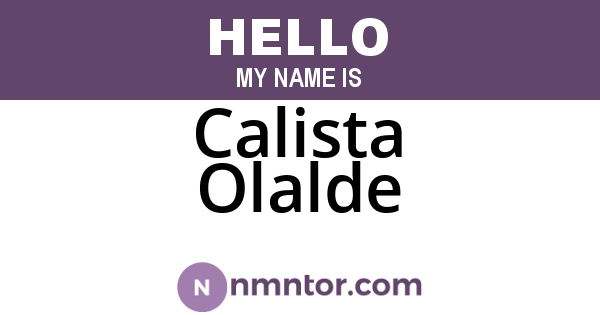 Calista Olalde