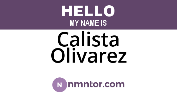 Calista Olivarez