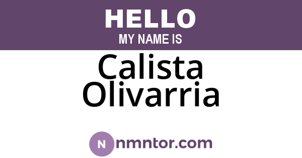 Calista Olivarria