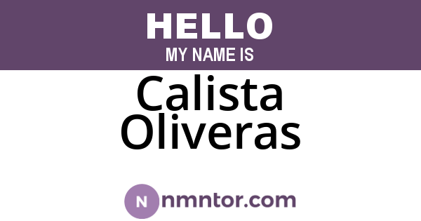 Calista Oliveras