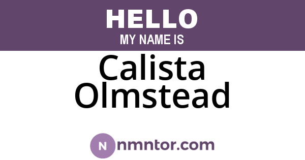Calista Olmstead