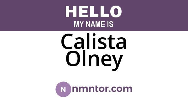 Calista Olney