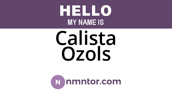 Calista Ozols