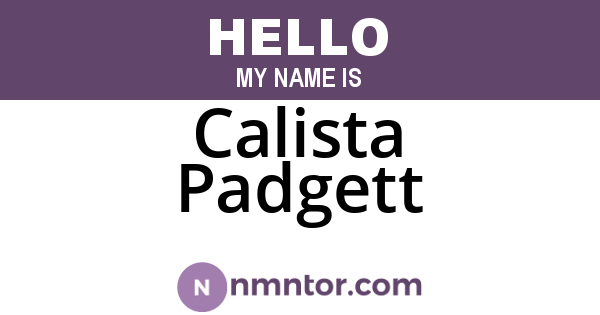 Calista Padgett