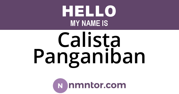 Calista Panganiban