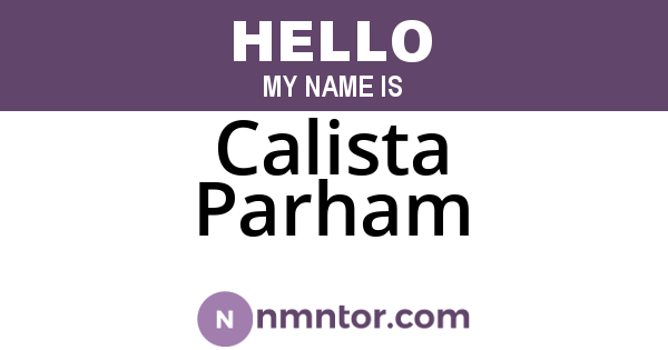 Calista Parham