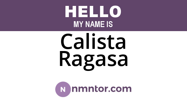 Calista Ragasa