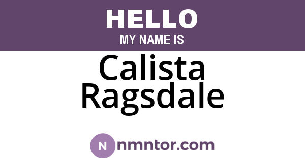 Calista Ragsdale