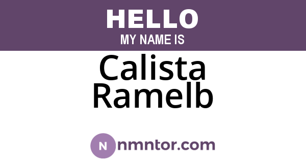 Calista Ramelb