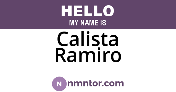 Calista Ramiro