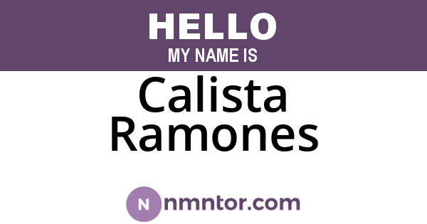 Calista Ramones