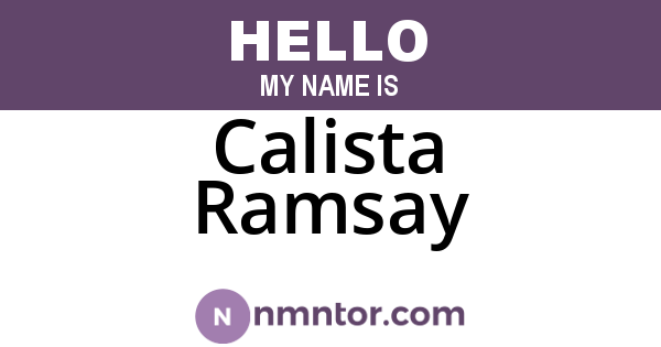Calista Ramsay