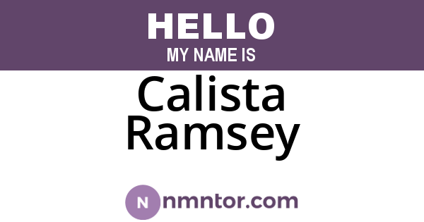 Calista Ramsey
