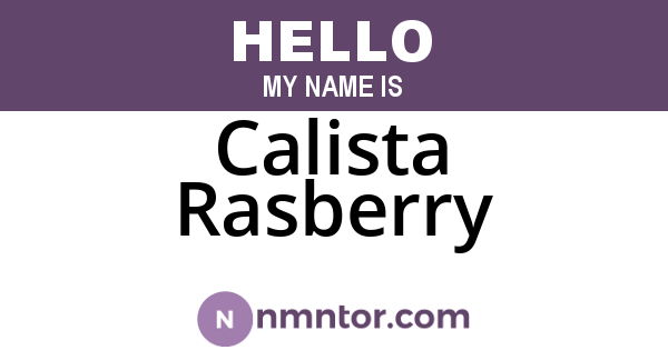 Calista Rasberry