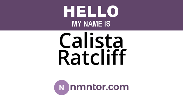Calista Ratcliff