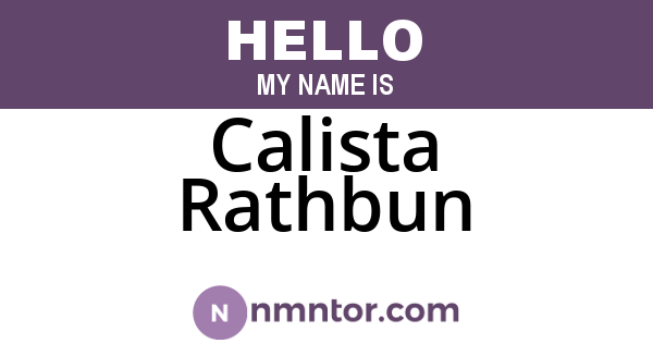 Calista Rathbun