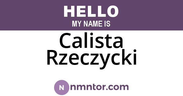 Calista Rzeczycki
