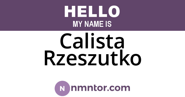 Calista Rzeszutko