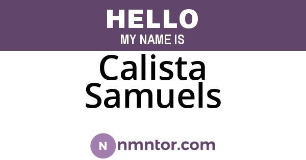 Calista Samuels