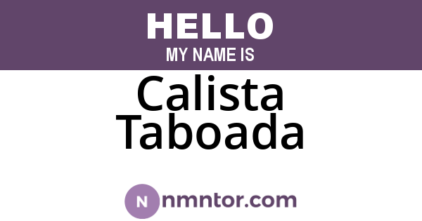 Calista Taboada