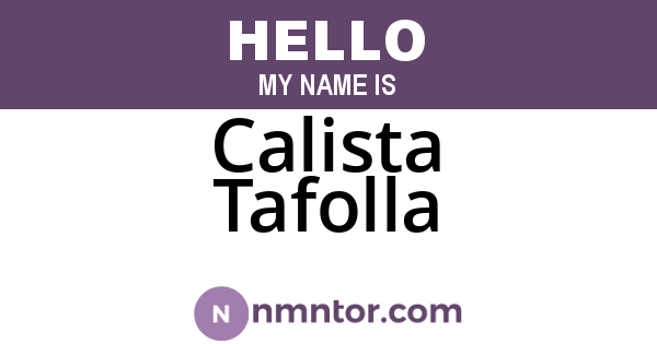 Calista Tafolla