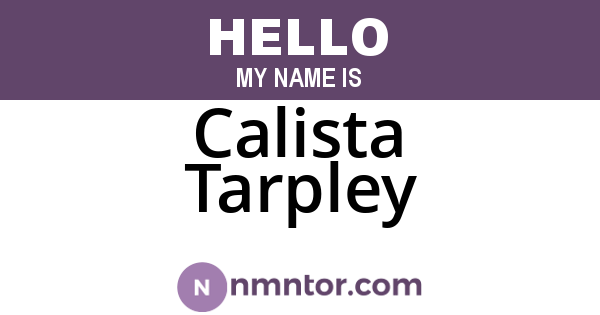 Calista Tarpley