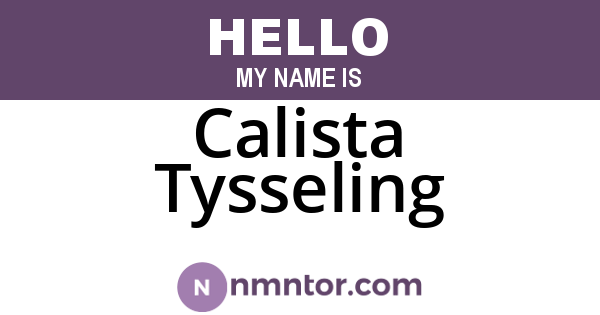 Calista Tysseling